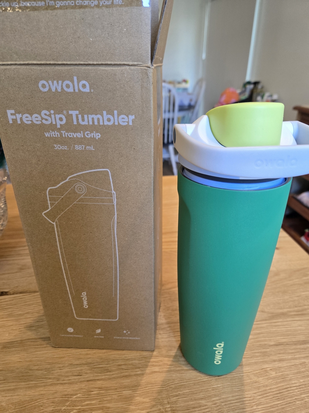 Owala FreeSip 30oz Travel Tumbler in Teal and Lime